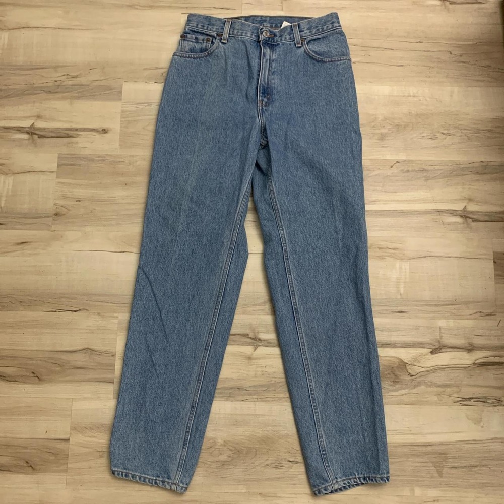 Vintage Levis 550 High Waisted Relaxed Fit Tapered Leg Blue Jeans Size 10 MIS M